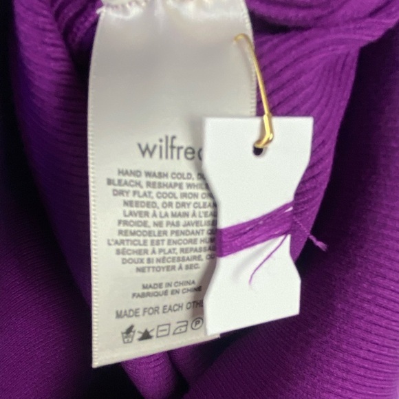 NWT Wilfred Angelique Dress Knit square-neck mini dress Purple Large - Picture 12 of 16